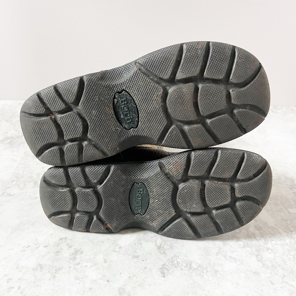 BORN Leather Wool Blanket Aztec Print Boots 36.5 / 6.5 Green Southwestern Boho - Picture 4 of 12